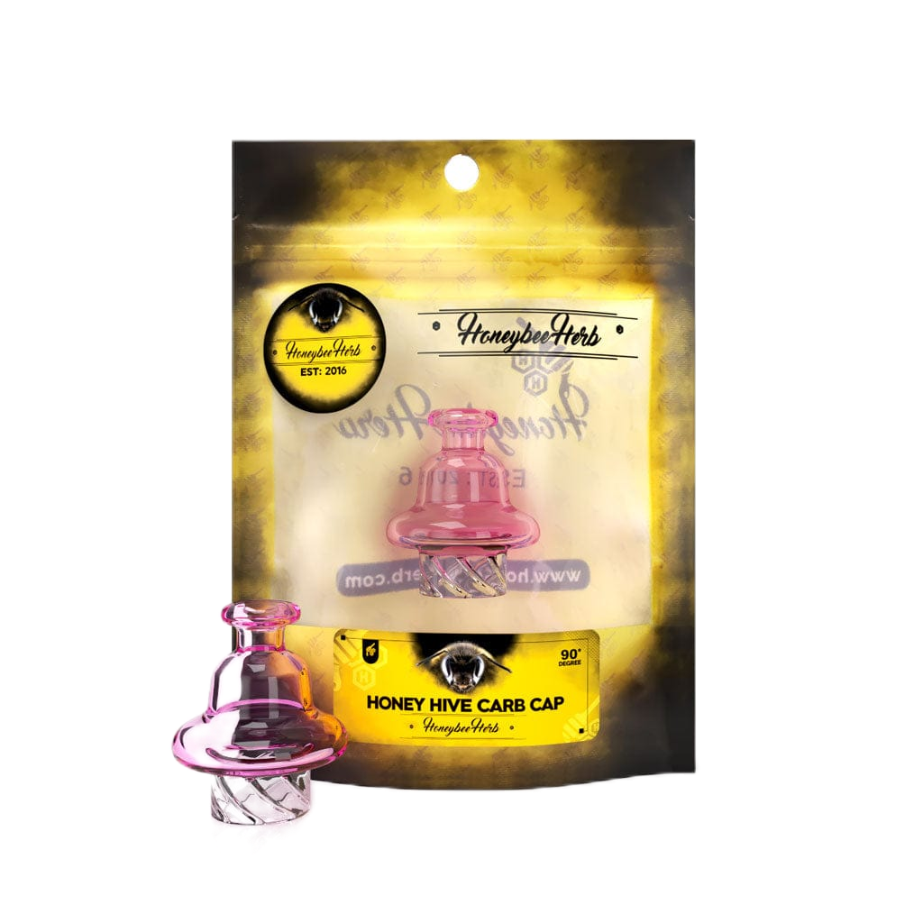 HoneyBee Herb Dab Rig Bangers/Carb Caps / pink cap